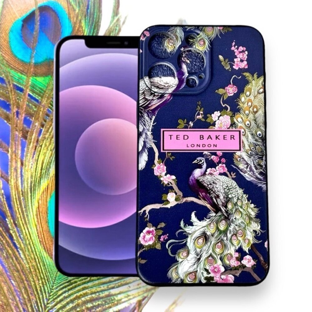 Ted Baker London Peacock Design Phone Case - Blue. Excellent condition